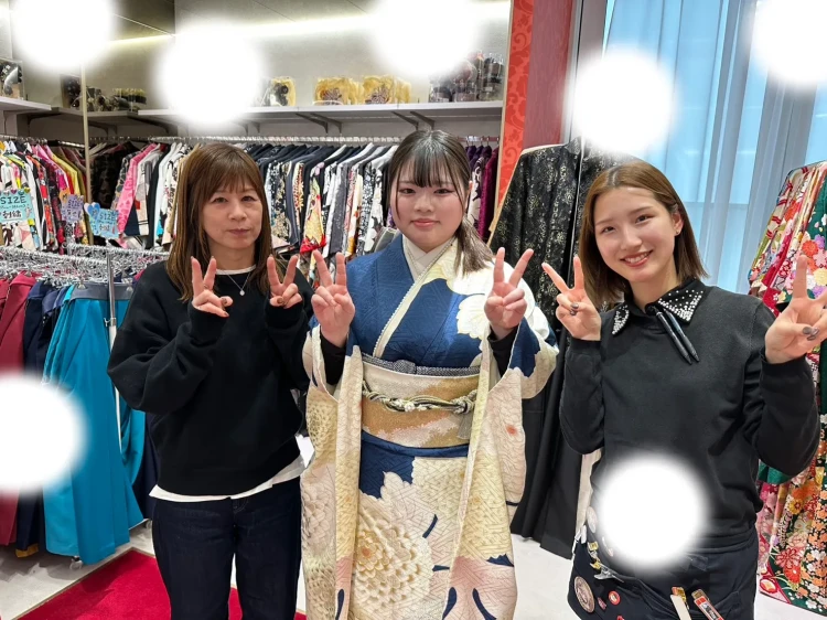 成人式　前撮り　梅田　青　古典