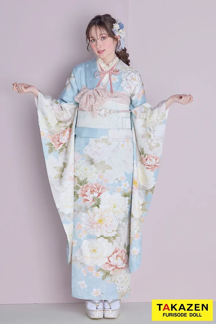 成人式　振袖　レンタル　くすみカラー