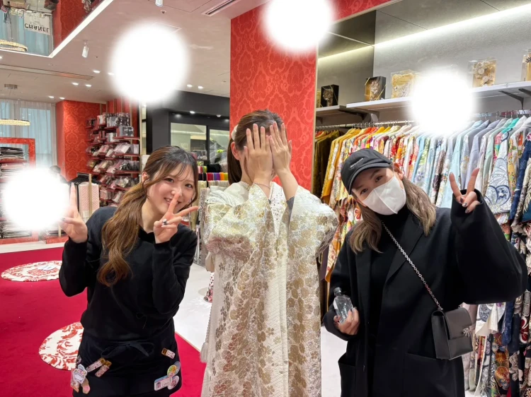 成人式　振袖レンタル　キラキラ　白金