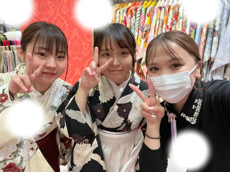 卒業式　袴レンタル　古典柄　くすみ