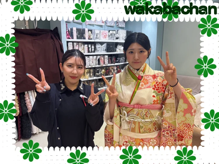 TAKAZEN　タカゼン　振袖　レンタル　古典　緑