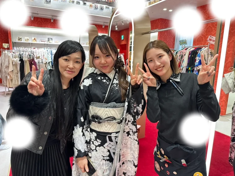 成人式　前撮り　梅田　古典　黒振袖　キラキラ　プレミアム古典