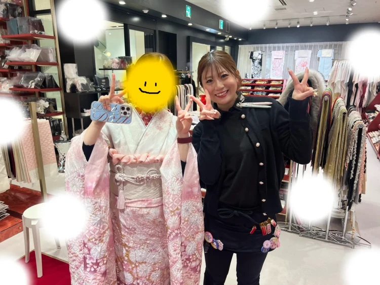 成人式 前撮り 梅田 振袖レンタル 袴レンタル 家族写真 前撮り撮影会 プレミアム古典 キラキラ ピンク