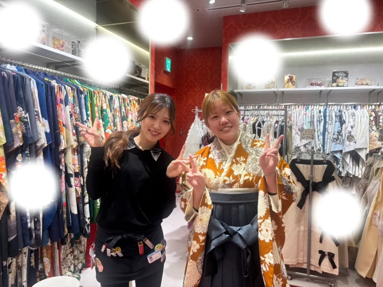 卒業式　黄色　古典　袴レンタル