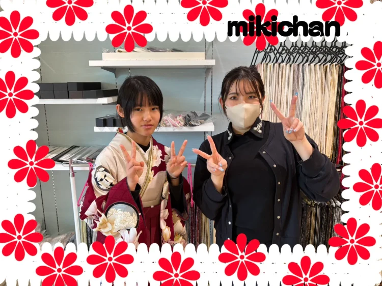 卒業式　袴レンタル　赤