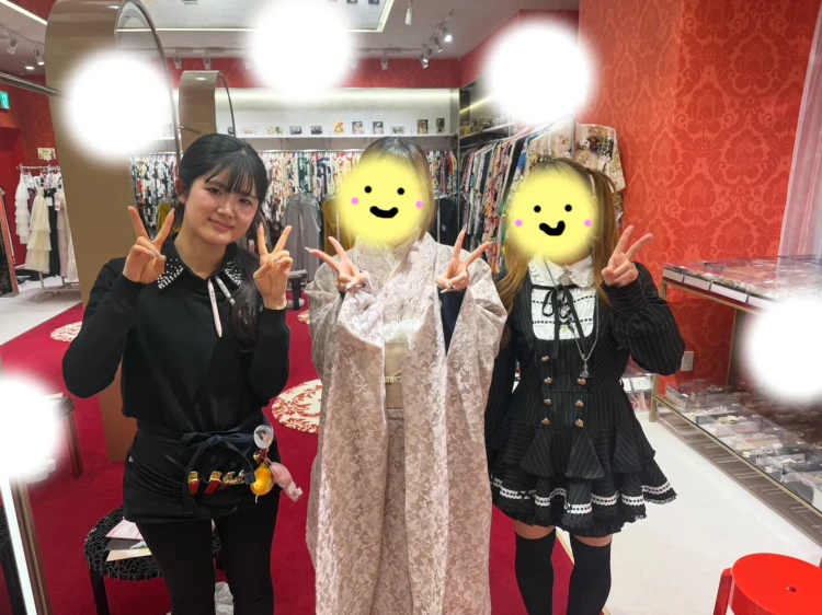 成人式　振袖レンタル　大阪　ピンク　くすみカラー　レース