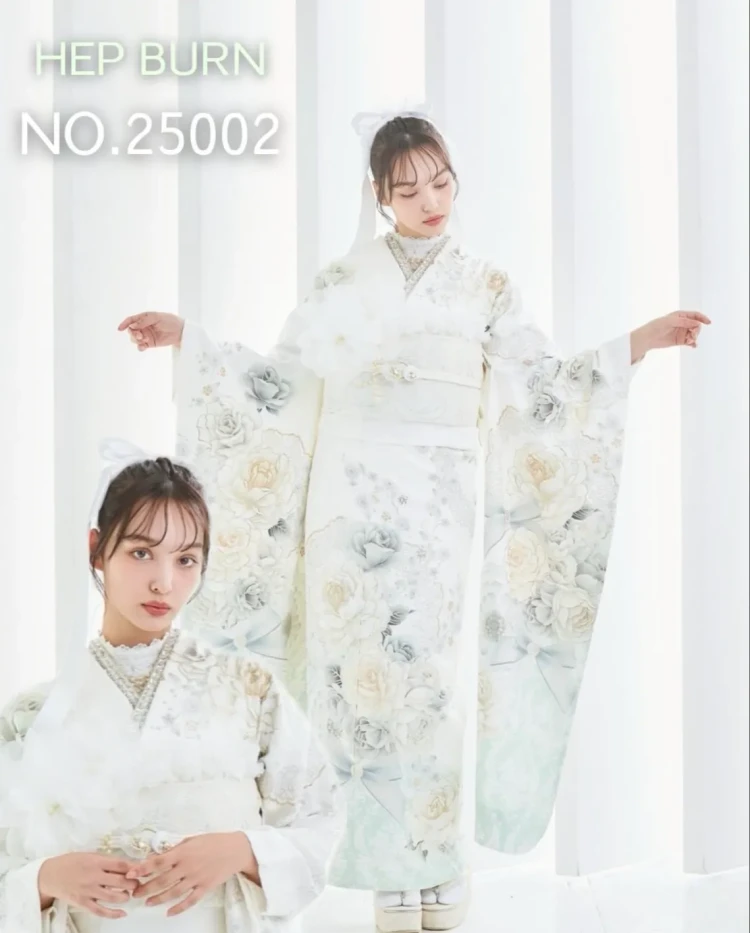 振袖レンタル　成人式　なんば　心斎橋　天王寺　大阪　人気コスメカラーかわいいキラキラスワロフスキータカゼンオリジナルミントグリーン