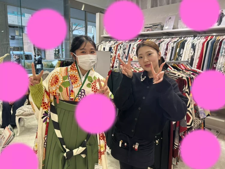 TAKAZEN神戸旧居留地店　前撮り撮影会　イマドキ　カワイイ　コディネート　振袖　レンタル　袴　