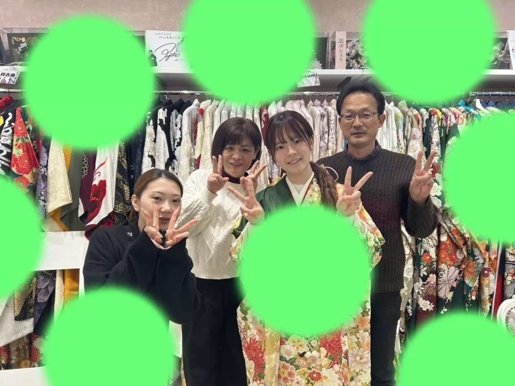 TAKAZEN神戸旧居留地店 成人式 振袖レンタル 安い振袖 カワイイ イマドキ 古典 緑振袖