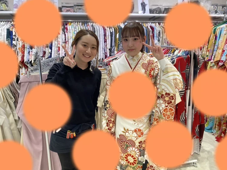 TAKAZEN神戸旧居留地店　成人式　振袖レンタル　イマドキ　白古典　白色振袖　カワイイ　王道振袖