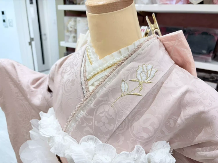 TAKAZEN姫路店　姫路市　振袖　成人式　くすみピンク　かわいい　女の子らしい　おしゃれ