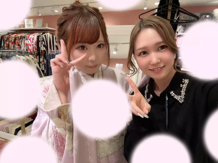 TAKAZEN姫路店　姫路市　成人式　卒業式　袴　振袖　イマドキ振袖　キラキラ　くすみカラー振袖くすみピンク