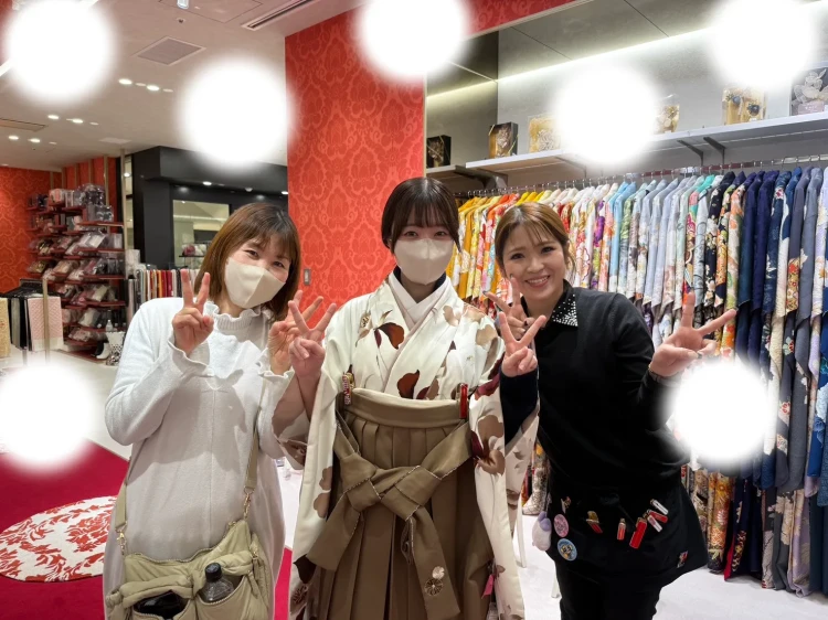 卒業式　くすみ　かわいい　袴レンタル　オシャレ