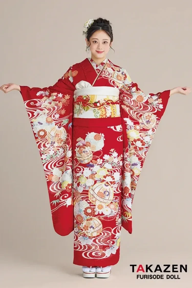 成人式　振袖レンタル　王道　正統派古典　大阪　堺　赤