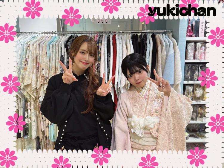 振袖レンタル　ミニョン振袖　立体花