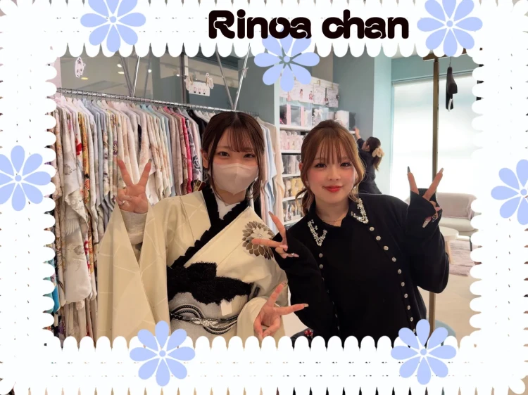 成人式　振袖レンタル　ヴィンテージ　安カワ　白　黒　シンプル