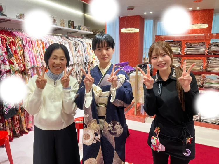 成人式　振袖レンタル　大阪　ボーイッシュ　シンプル