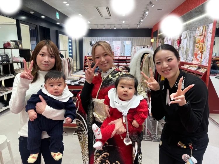 成人式　振袖　梅田　赤