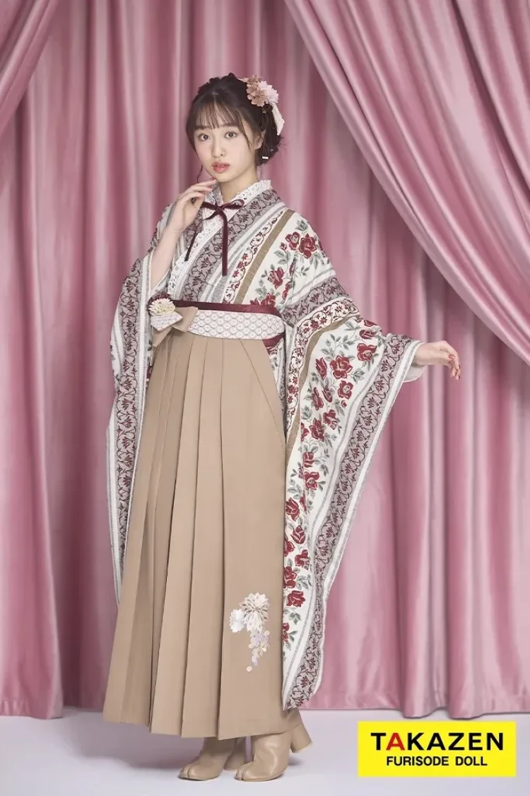 袴レンタル　成人式　なんば　心斎橋　天王寺　大阪　人気卒業式袴くすみカラーレトロ