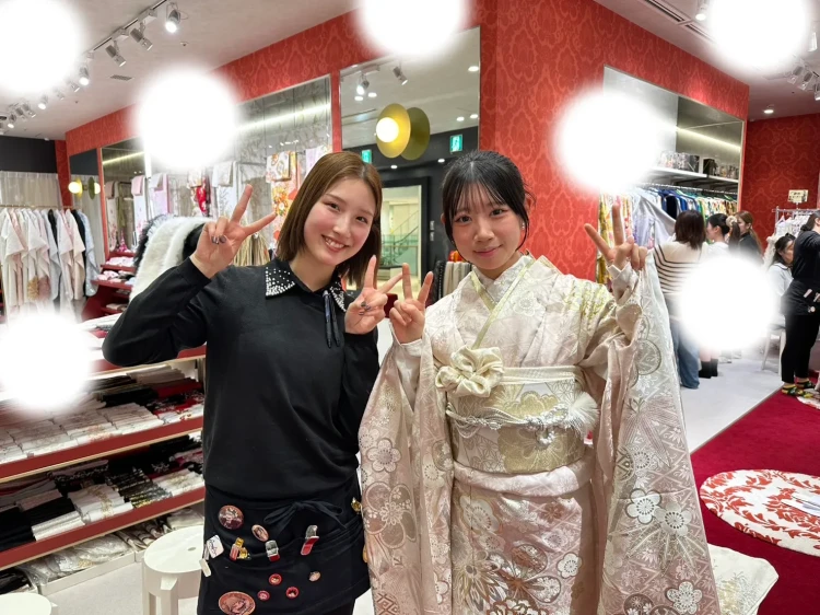 成人式　前撮り　梅田　くすみピンク　かわいい