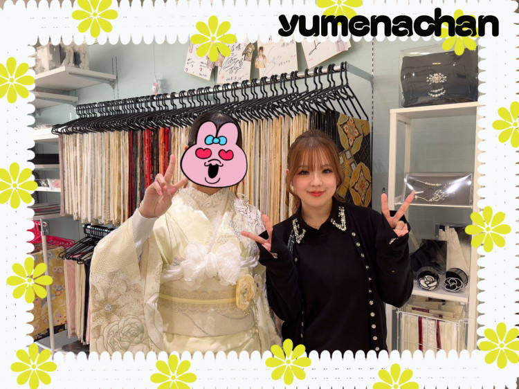 コスメ　キラキラ　振袖レンタル