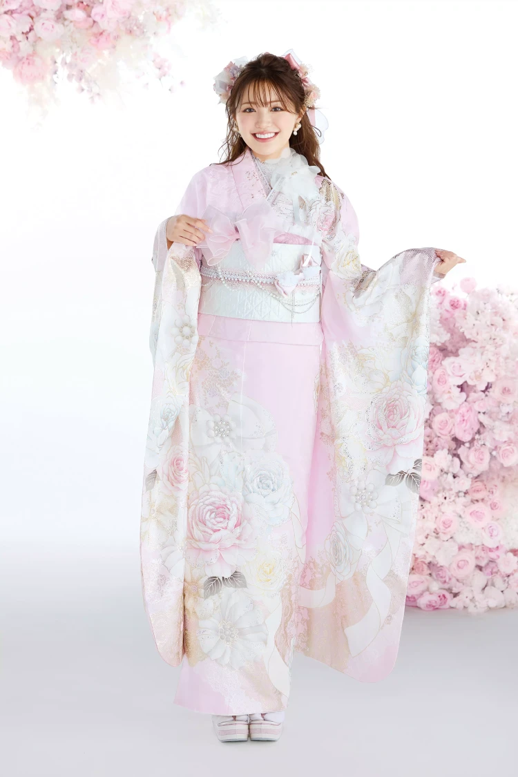 　TAKAZEN姫路店　姫路市　成人式　振袖　コスメカラー　カワイイ　お嬢様スタイル　TAKAZENオリジナル