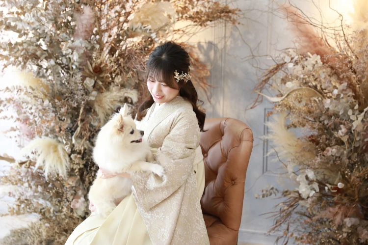 前撮り　袴　撮影会　大阪　なんば　心斎橋　人気ペット撮影