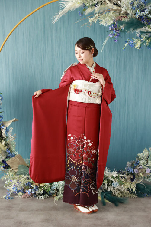 TAKAZENの小物を使ったママ振袖アレンジ イマドキ振袖アレンジ