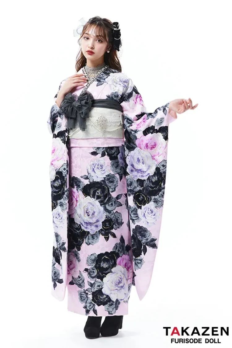 量産系　かわいい　ローズ　地雷系　振袖　成人式　表参道　関東　東京振袖