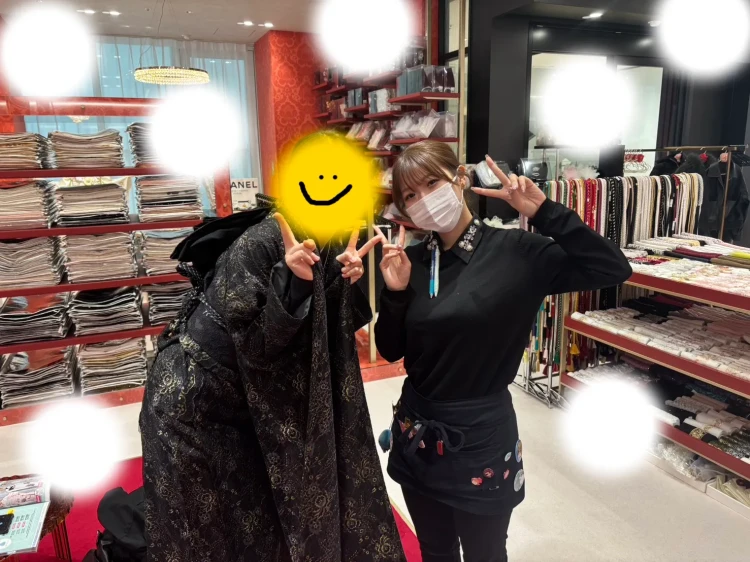 成人式　前撮り　梅田　レース素材　黒　安くてかわいい