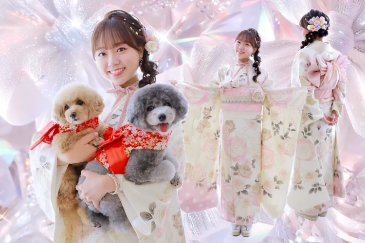 ♡【TAKAZEN心斎橋店】13日　心斎橋・高槻市♡とっても可愛いピンク薔薇柄振袖コーデのお客様紹介♡