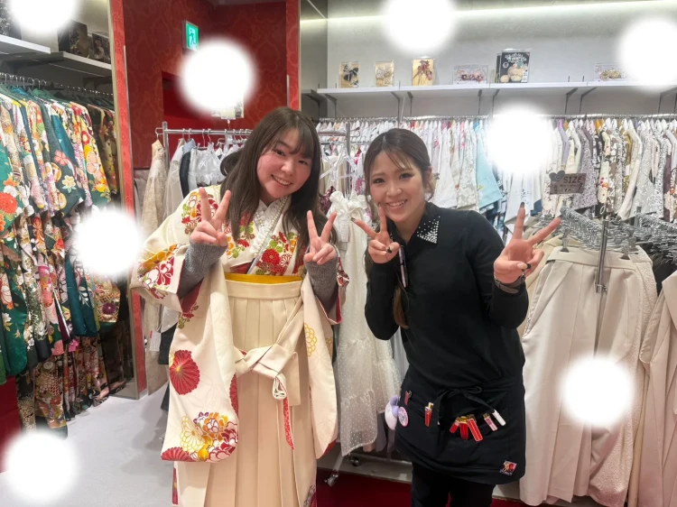 卒業式　袴　梅田　白