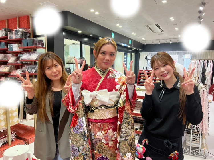 成人式　振袖レンタル　赤　キラキラ　目立つ　安い