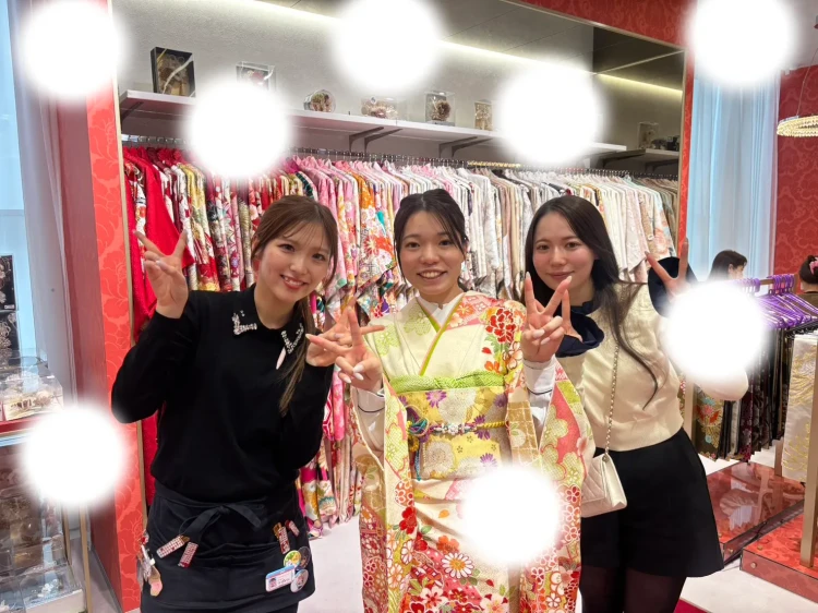 成人式　前撮り　梅田　振袖レンタル　袴レンタル　家族写真　前撮り撮影会　二回目レンタル