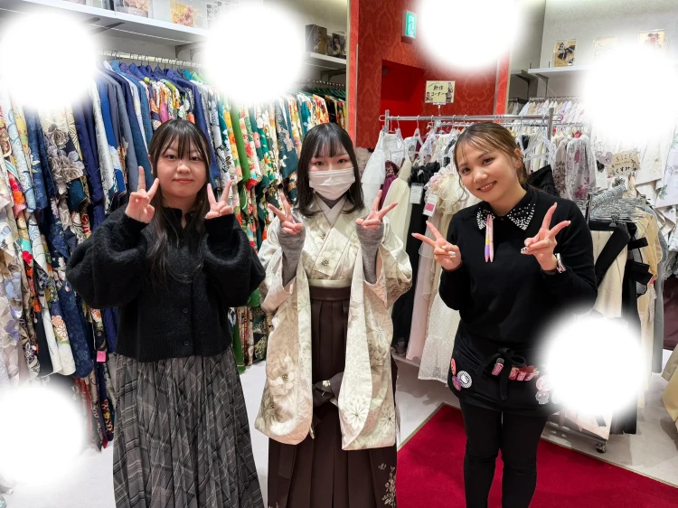 卒業式　袴　梅田　くすみカラー