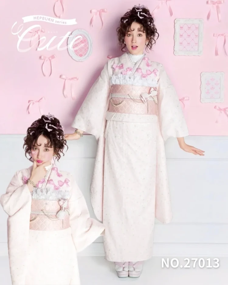 成人式　大阪　レンタル　キュート＆ガーリー　リボン　ピンク