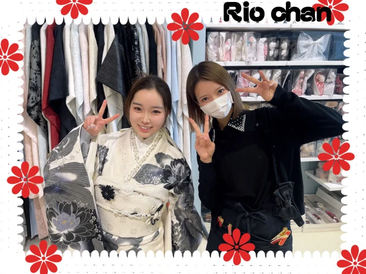 TAKAZEN　タカゼン　振袖　レンタル　モード　キラキラ　モノトーン