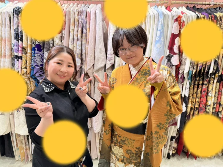 振袖レンタル　姫路　TAKAZEN　成人式　からし　ヴィンテージスタイル　シンプル　大人っぽい　安い　カッコイイ　大柄