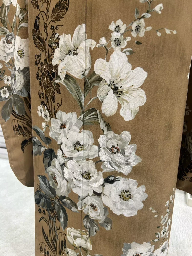 TAKAZEN姫路店　振袖　成人式　くすみカラー　JillSTUART振袖　黄土色振袖　洋風振袖　