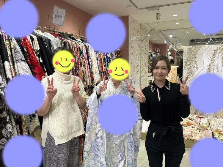 TAKAZEN姫路店　姫路市　成人式　卒業式　袴　振袖　イマドキ振袖　キラキラ　モード　青黒　ギャル