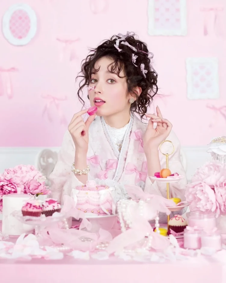 大阪　梅田　振袖レンタル　ガーリー振袖　ピンク