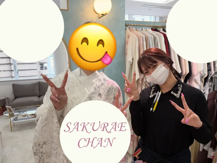 TAKAZENオリジナルヘップバーンのコスメー白ピンクのお振振袖，2028年の成人姫ちゃんのご紹介