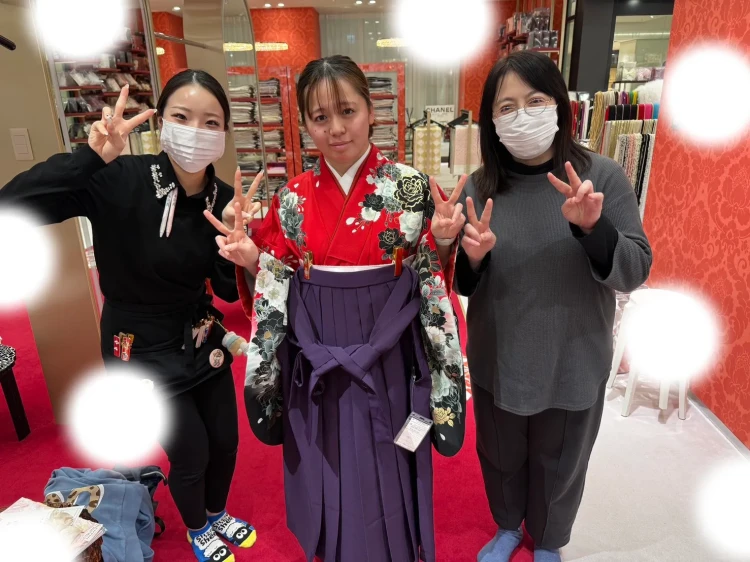 成人式　前撮り　梅田　袴　くすみカラー　かわいい　イマドキ　古典　タカゼン