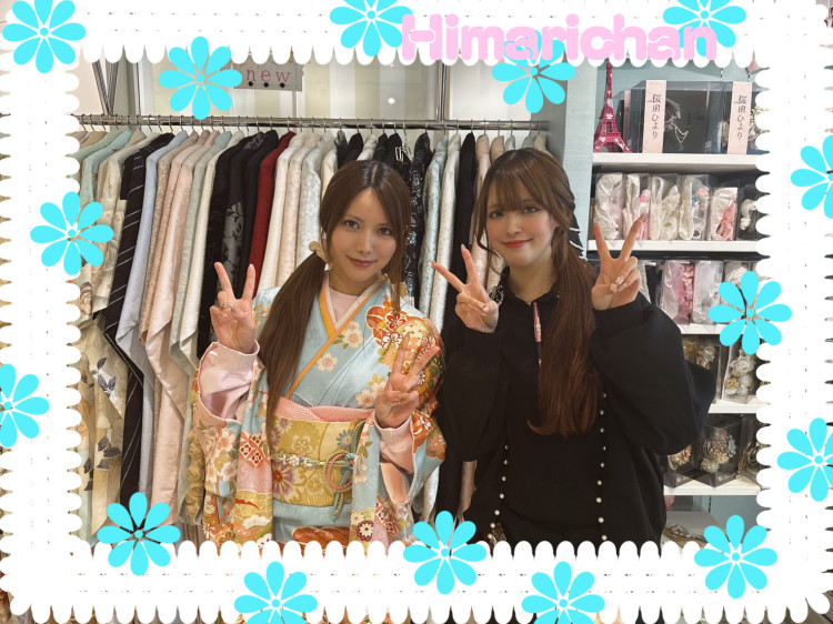 成人式　振袖レンタル　大阪　堺　紺色　金　王道　古典