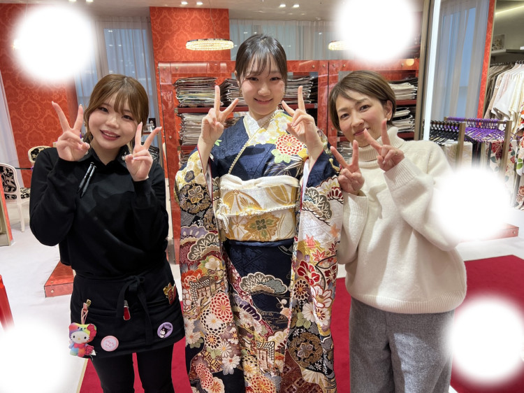 成人式　前撮り　梅田　振袖レンタル　袴レンタル　家族写真　前撮り撮影会