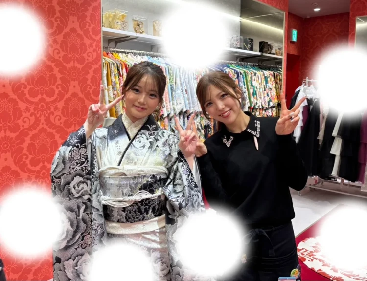 成人式　前撮り　梅田　振袖レンタル　袴レンタル　家族写真　前撮り撮影会　大阪　人気　キラキラ　シルバー