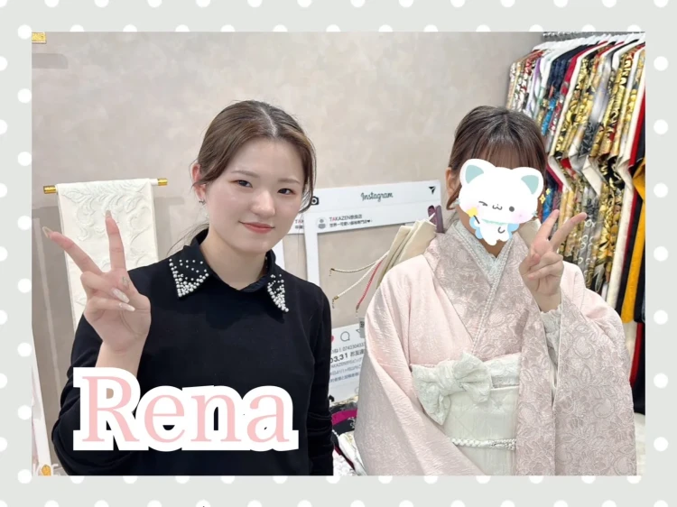TAKAZEN奈良店でうすピンクのくすみカラーお振袖をご試着頂いたお客様のご紹介