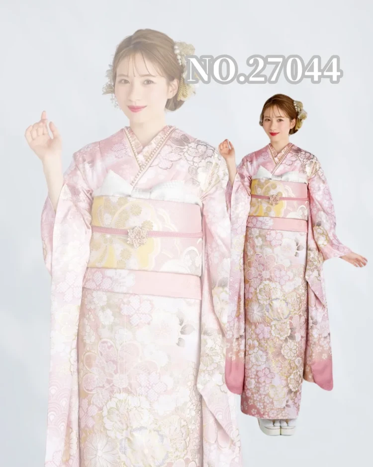 TAKAZEN橿原店のプレミアム古典柄、関芳のお振袖