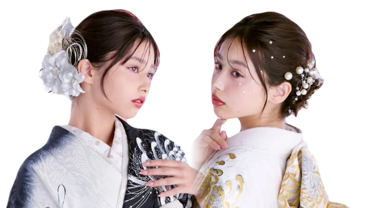 橿原市で買える成人式振袖用つまみ細工やお花が付いた古典柄に合う髪飾り