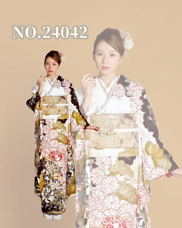 TAKAZEN橿原店のプレミアム古典柄、滝泰のお振袖